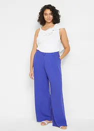 Pantalon palazzo en lin mélangé, coupe très large, bonprix
