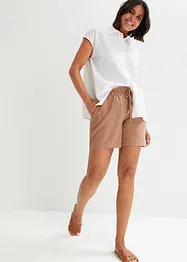 Leinen-Paperbag-Shorts, bonprix