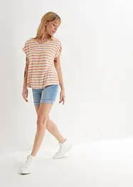 Bermuda en jean droit, taille mi-haute, bonprix