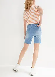 Bermuda en jean droit, taille mi-haute, bonprix