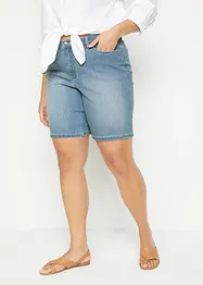 Bermuda en jean droit, taille mi-haute, bonprix