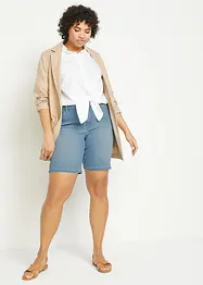 Bermuda en jean droit, taille mi-haute, bonprix