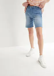 Bermuda en jean droit, taille mi-haute, bonprix