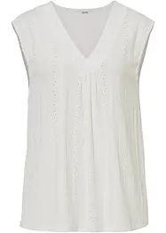 Top avec broderie anglaise, bonprix