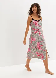 Longue nuisette avec bordure dentelle, bonprix