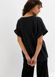 Blouse manches courtes en gaze de coton, bonprix