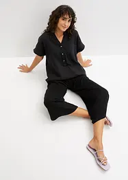 Blouse manches courtes en gaze de coton, bonprix
