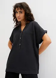 Blouse manches courtes en gaze de coton, bonprix