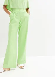 Pantalon en lin majoritaire avec taille élastiquée, bonprix