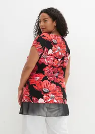 T-shirt long avec chiffon, bonprix