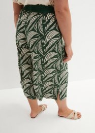 Pantalon large en jersey avec taille smockée, bpc bonprix collection