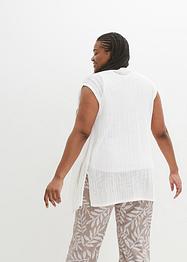 Gilet sans manches en maille ajourée avec fentes latérales, bpc bonprix collection