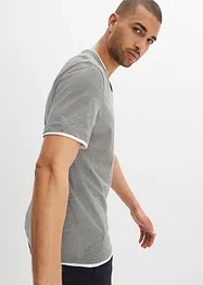 Henleyshirt, Kurzarm (2er Pack) aus reiner Bio-Baumwolle, bonprix