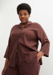 Blouse avec col à revers en lin, bpc bonprix collection