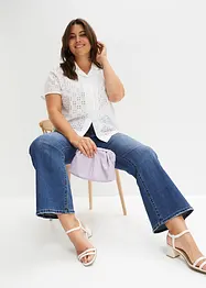 Modische Lochstickerei-Bluse, bonprix