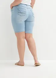Bermuda en jean, coupe slim, taille mi-haute, bonprix