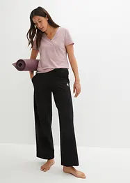 Pantalon fluide avec taille confortable, jambes larges, bonprix