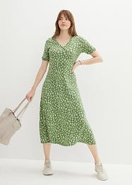 Jersey-Midi-Kleid in Wickeloptik, kurzarm, bpc bonprix collection