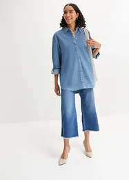 Chemisier en jean extensible oversize, bonprix