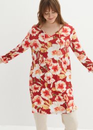 Jersey-Tunika-Kleid mit Bindedetail am Ausschnitt, Knieumspielend, bpc bonprix collection