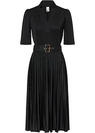 Robe midi en jersey avec jupe plissée, bonprix