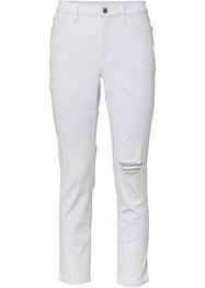 Pantalon twill Mom avec effet destroy, RAINBOW