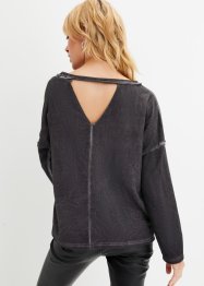 Sweatshirt im Used-Look mit Rückenausschnitt, RAINBOW