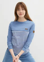 Langarmshirt mit Streifen aus  Bio-Baumwolle, bonprix