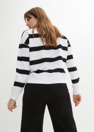 Gestreiftes Oversized-Sweatshirt mit recyceltem Polyester, bpc bonprix collection