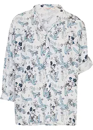 Blouse froissée, manches 3/4 retroussables, bonprix