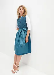 Dirndl mit Jacquardmuster und Schürze in Midilänge (2-tlg.Set), bonprix