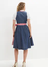 Dirndl in Jeansoptik mit Schürze, knieumspielend (2-tlg.Set), bonprix