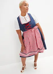 Dirndl in Jeansoptik mit Schürze, knieumspielend (2-tlg.Set), bonprix