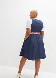 Dirndl in Jeansoptik mit Schürze, knieumspielend (2-tlg.Set), bonprix