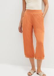 Pantalon large en Punto di Roma avec tour de taille confortable et bords-côtes à la base, bpc bonprix collection
