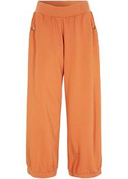 Pantalon large en Punto di Roma avec tour de taille confortable et bords-côtes à la base, bpc bonprix collection
