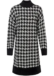 Robe en maille à motif pied-de-coq, bonprix