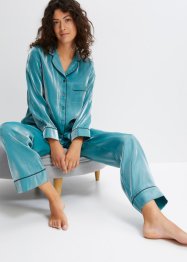 Pyjama aus Satin mit Glanzeffekt, bpc bonprix collection