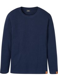 T-shirt manches longues en coton piqué gaufré, bpc bonprix collection
