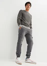 Regular Fit Sweat-Jeans mit Cargotaschen, Straight, bonprix