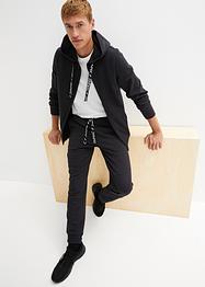 Gilet sweat à capuche avec détails sportifs en coton, bpc bonprix collection
