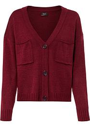 Verkürzte Strickjacke mit großen Taschen, bpc bonprix collection