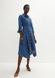 Robe en jean avec pans à la base, bonprix