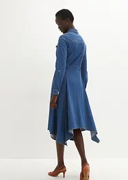 Robe en jean avec pans à la base, bonprix