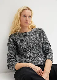 Pull en maille à col rond, bonprix