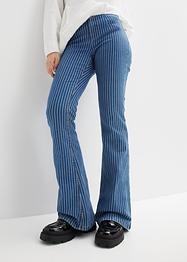 Jean Bootcut taille basse rayé, RAINBOW
