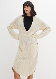 Strickkleid mit tiefem Ausschnitt, John Baner JEANSWEAR
