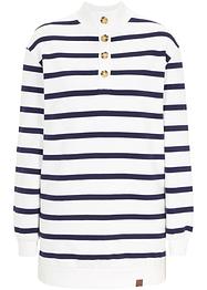 Sweat-shirt long avec col camionneur, John Baner JEANSWEAR