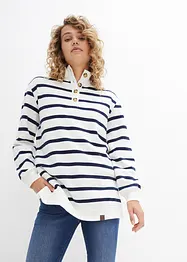 Longsweatshirt mit Troyer-Kragen, bonprix