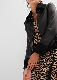 Biker-Jacke mit Fellimitat, BODYFLIRT